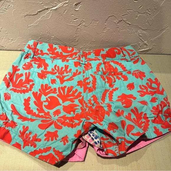 Lilly Pulitzer Shorts Bundle (3) sz 0 Pink Seersucker Tropical Resort Preppy - Picture 12 of 16